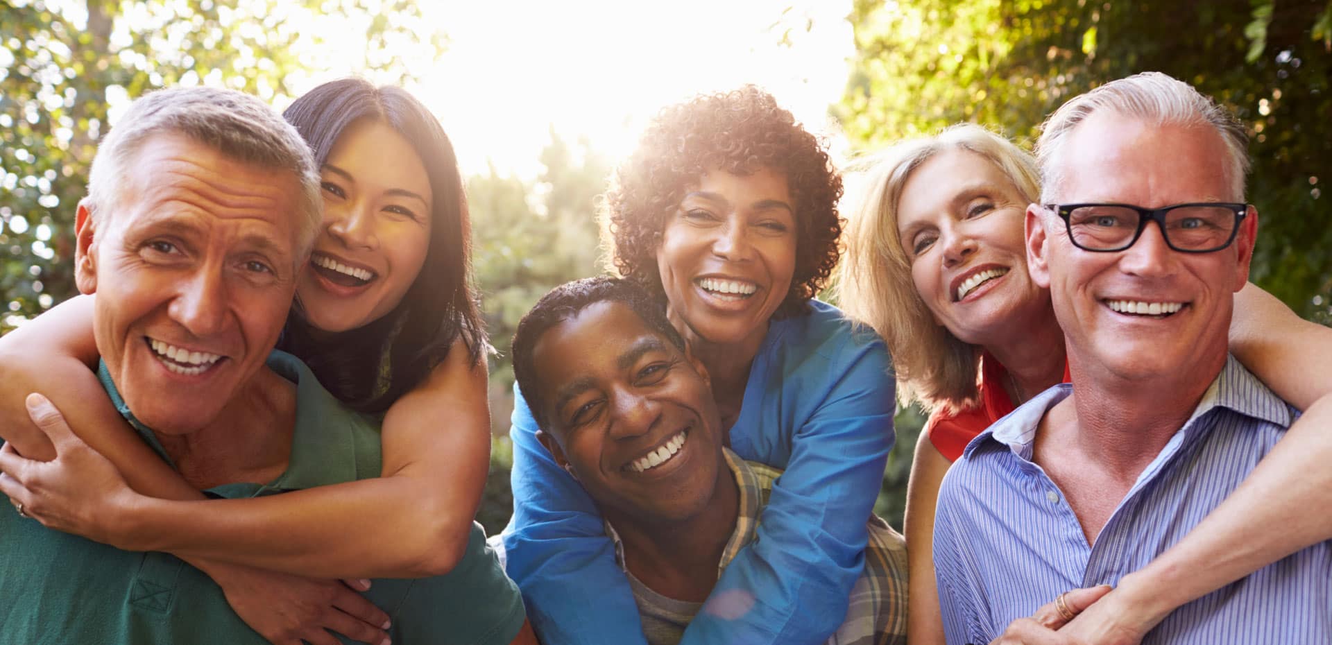 3 older couples of different races