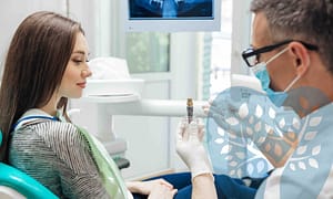 Dental implants for tooth replacement.