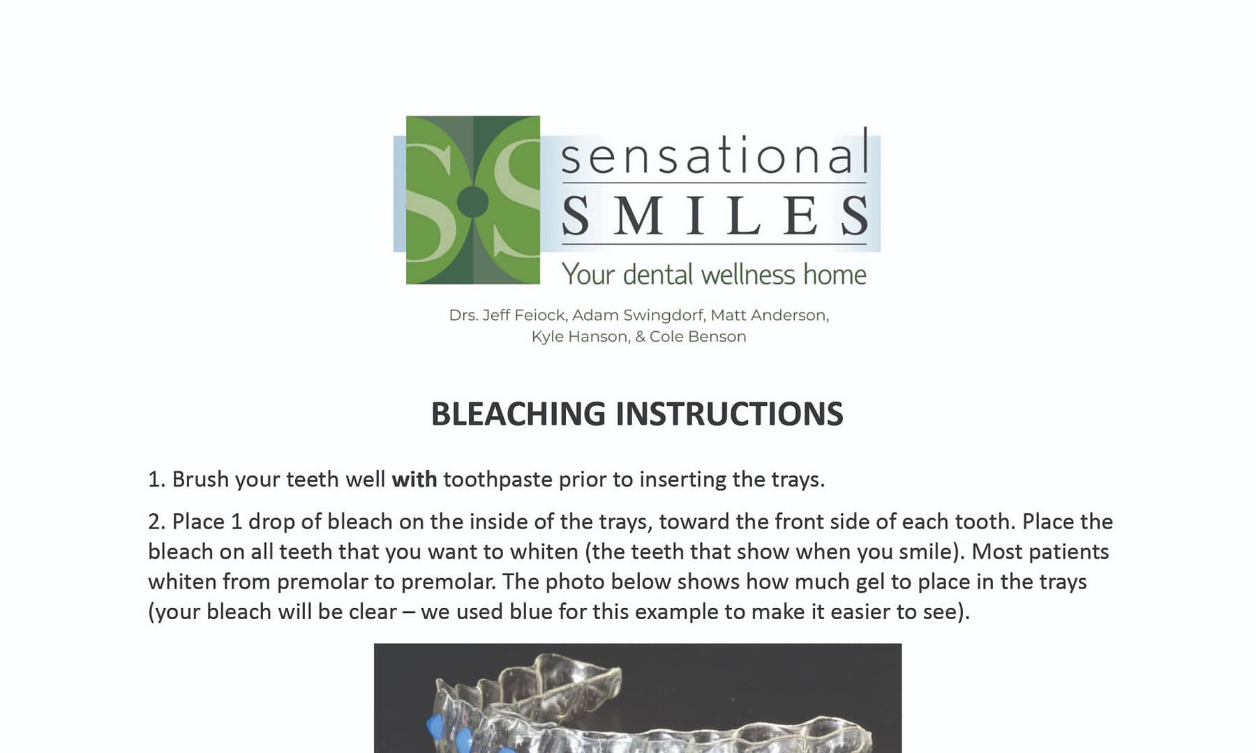 bleaching after care
