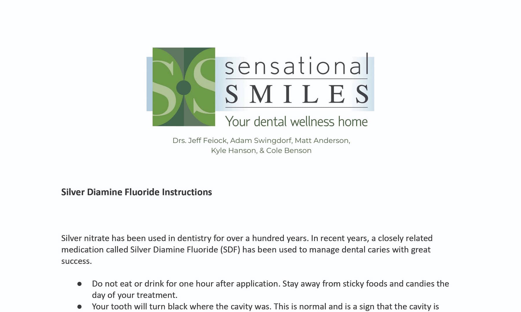 fluoride after care