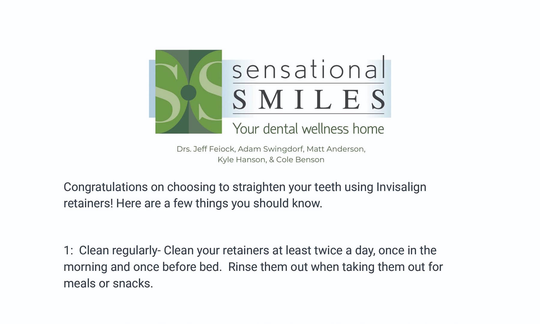 invisalign after care