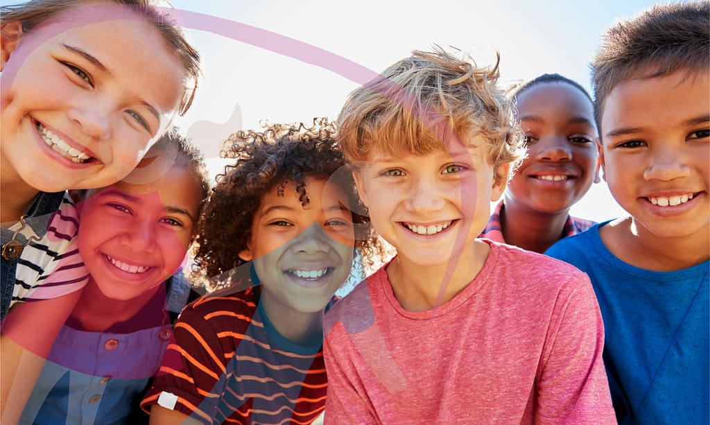group of smiling children