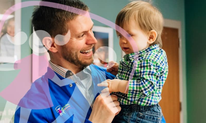 pediatric-dentist doctor and toddler patient