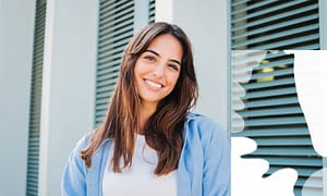 Professional tooth whitening success