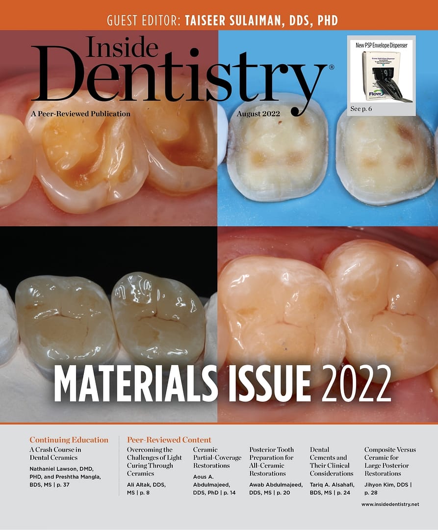 inside-dentistry-822 Inside Dentistry August 2022 cover