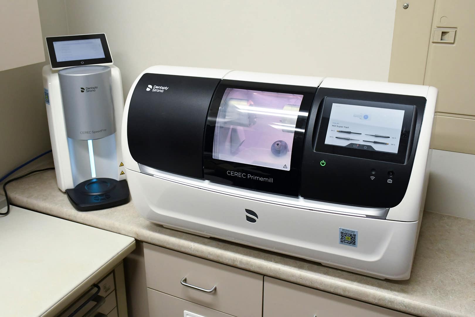 close up of cerec primemill machine