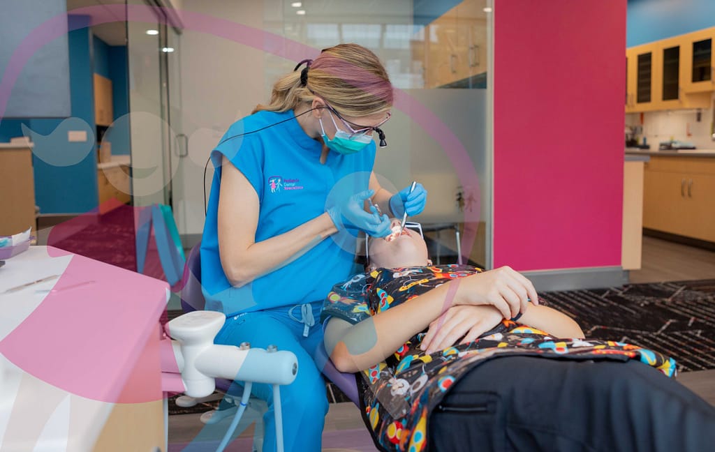 Laughing gas can help during treatments.