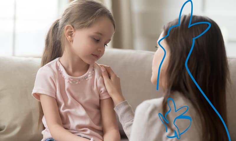 pediatric patient and mom