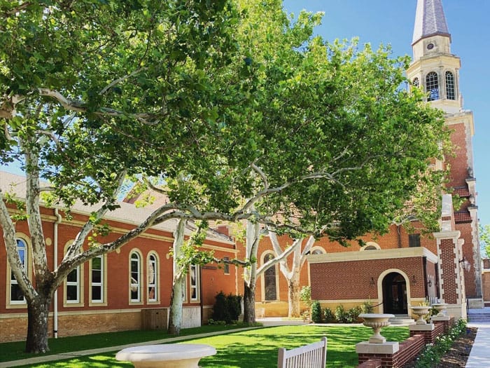 St. Francis prayer garden and Narthex