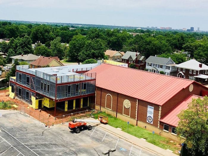 St. Francis view to FLC unders construction from bell tower
