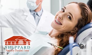 Eating with orthodontics.