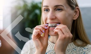 SureSmile clear aligners straighten teeth.