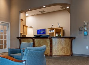 Office reception and front desk area