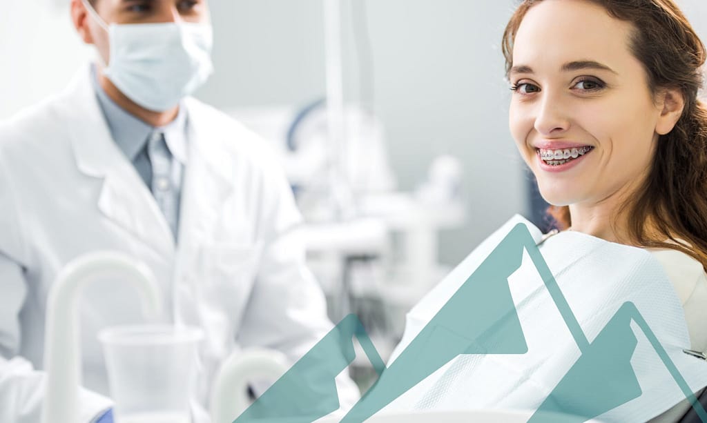 Get straight teeth with traditional braces.