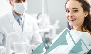 Get straight teeth with traditional braces.