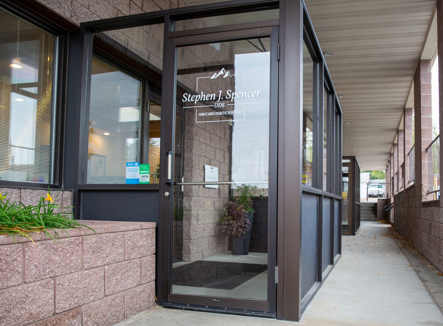 glass door office entrance